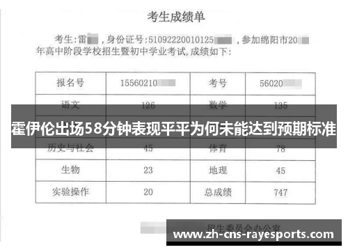 霍伊伦出场58分钟表现平平为何未能达到预期标准 霍伊伦出场58分钟表现平平为何未能达到预期标准